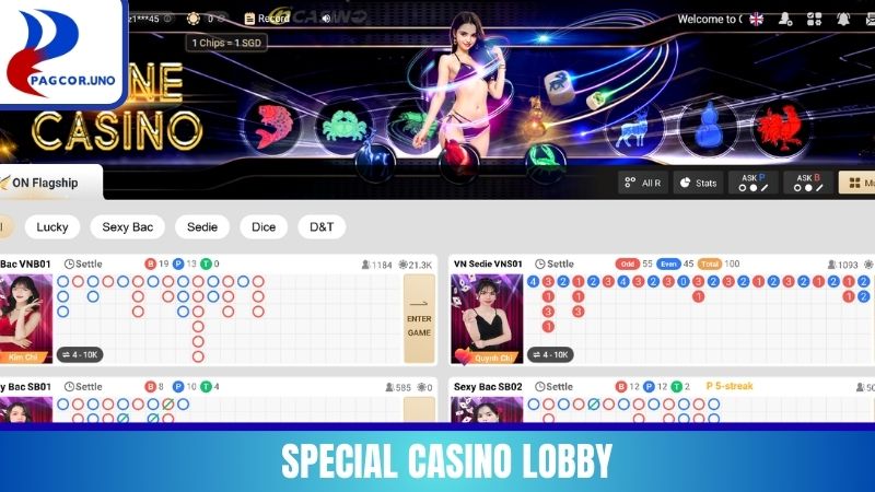 Special Casino lobby