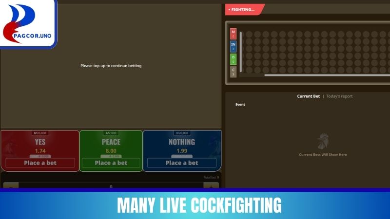 Many Live Cockfighting matches with a variety of genres