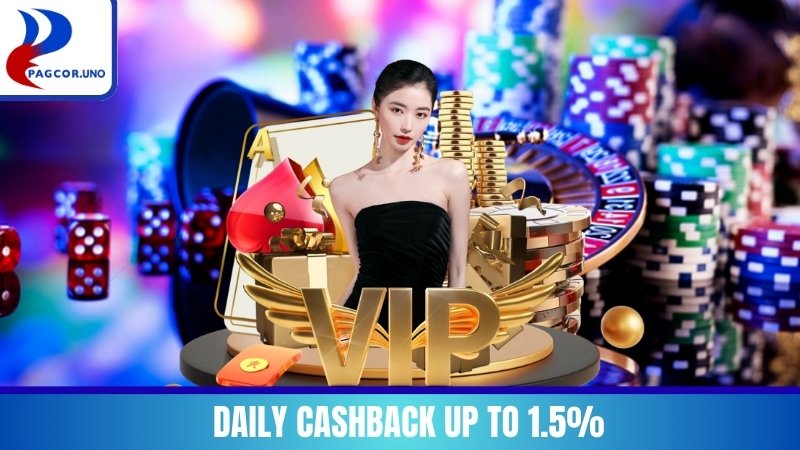 Daily cashback up to 1.5%