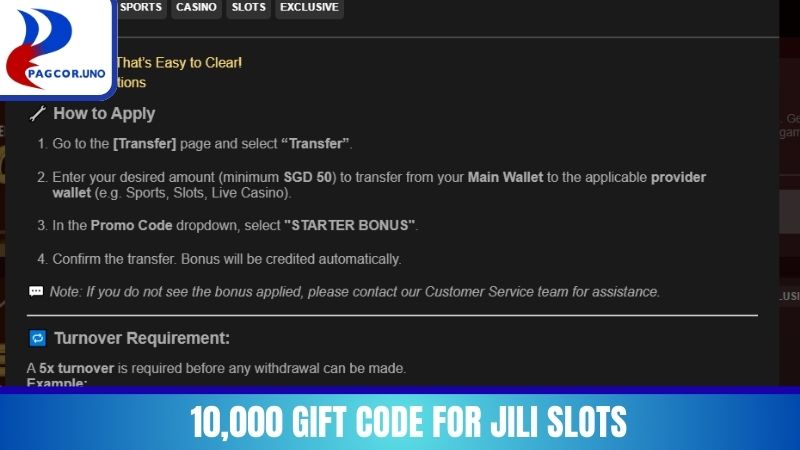 10,000 Gift Code for JILI Slots