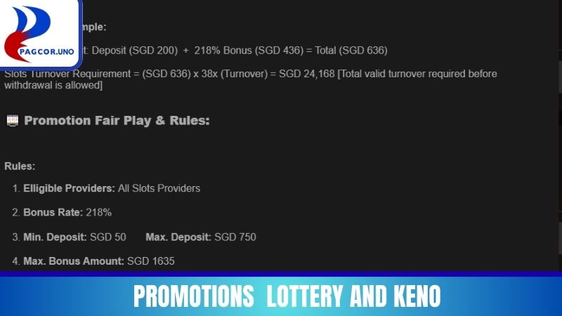 Special Promotions for Lottery and Keno Newcomers