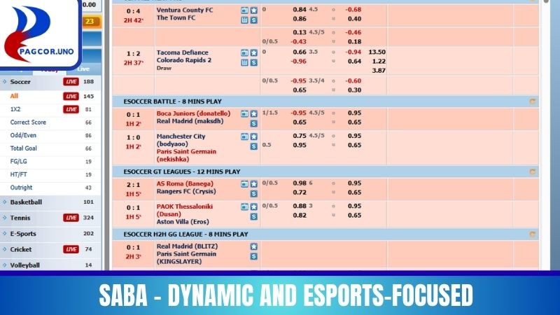 SABA – Dynamic and esports-focused