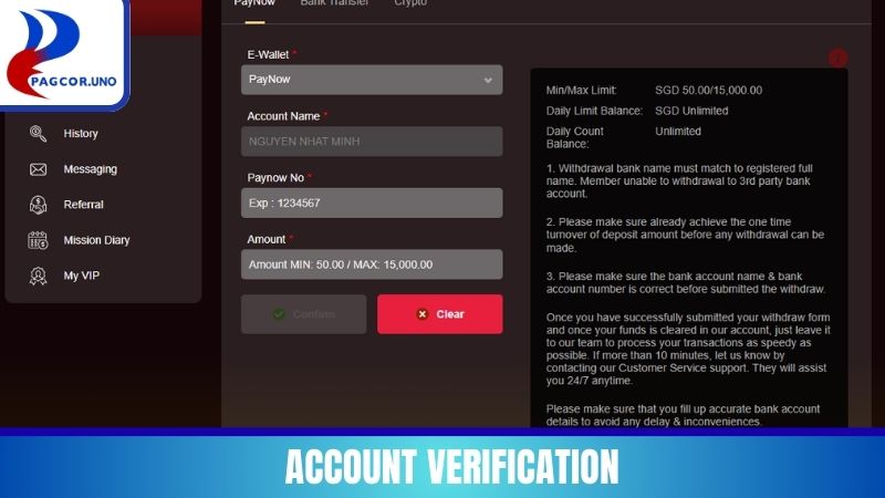 Account verification